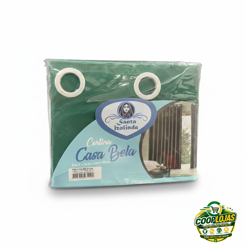 Cortina Casa Bela  Varão Com Ilhós 2,70m X1.80m