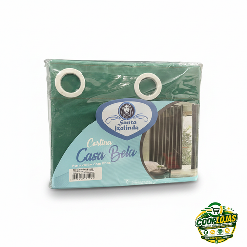 Cortina Casa Bela  Varão Com Ilhós 2,70m X1.80m