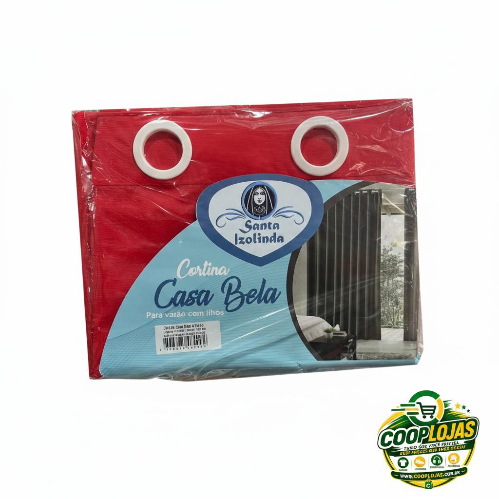 Cortina Casa Bela  Varão Com Ilhós 2,70m X1.80m