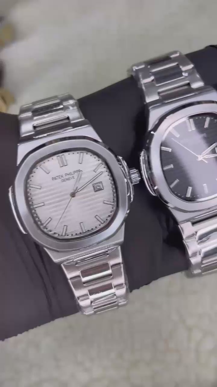 Relógio Patek Philippe Nautilus — Minimalista | Todas as Gravações | Fecho Duplo