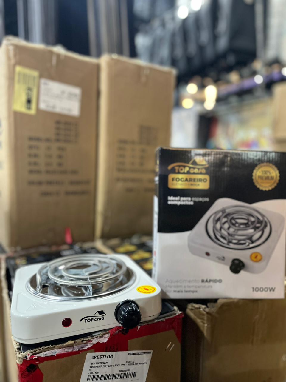 Fogareiro Elétrico 1 Boca 127V com Controle de Temperatura