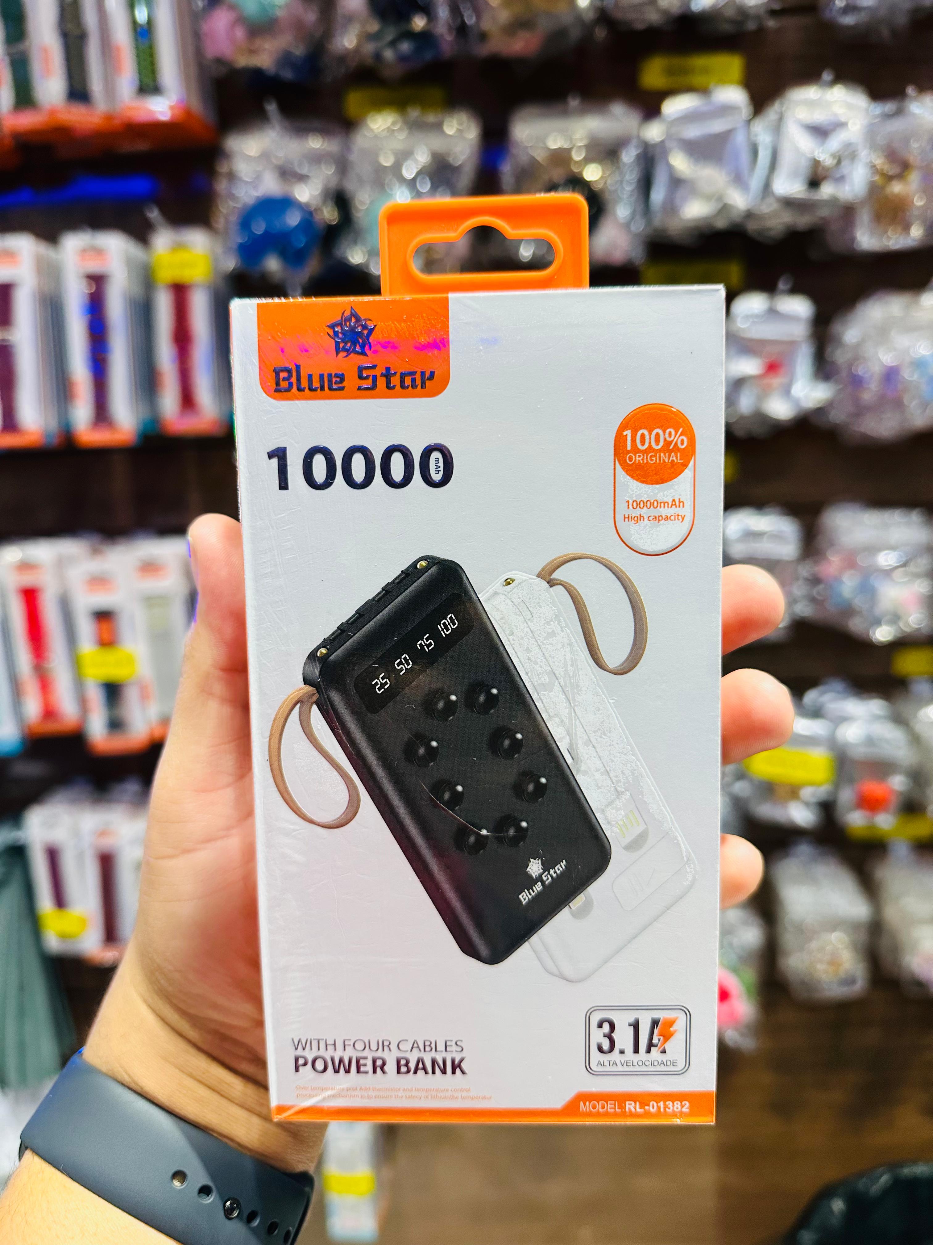 Carregador Portátil Power Bank Blue Star 10000mAh