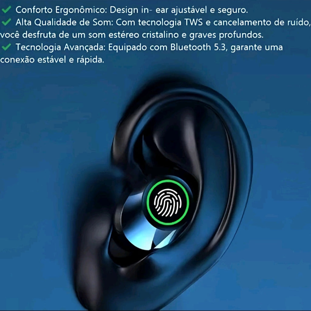 Fone Bluetooth TWS H'Maston com Case Carregador