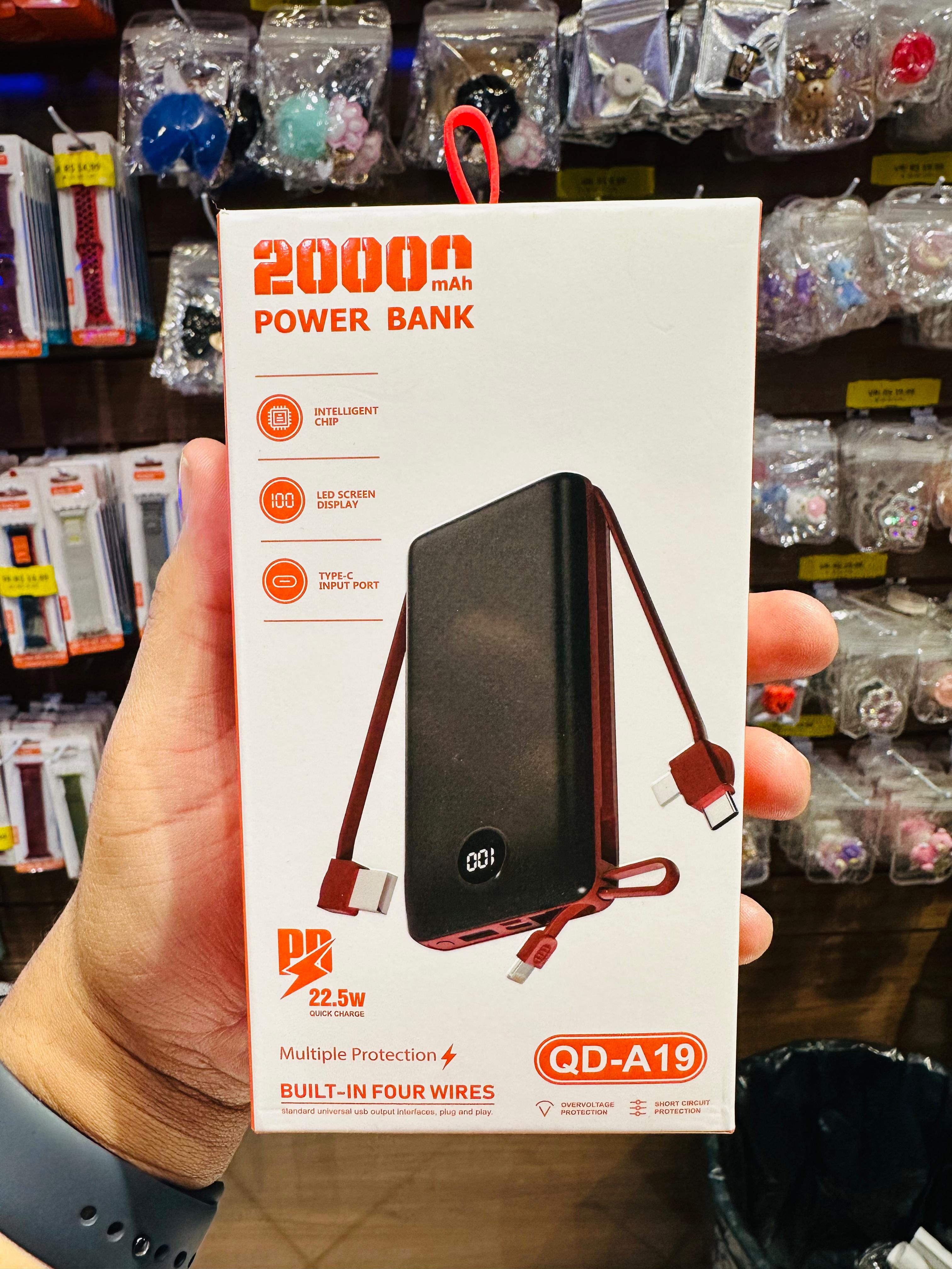 Power Bank 20000mAh 33W Carregamento Rápido