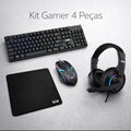 Kit Gamer Completo - Teclado + Mouse + Headphone + Mouse Pad USB