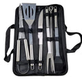 Kit Churrasco Completo Inox - Faca, Espátula, Pincel